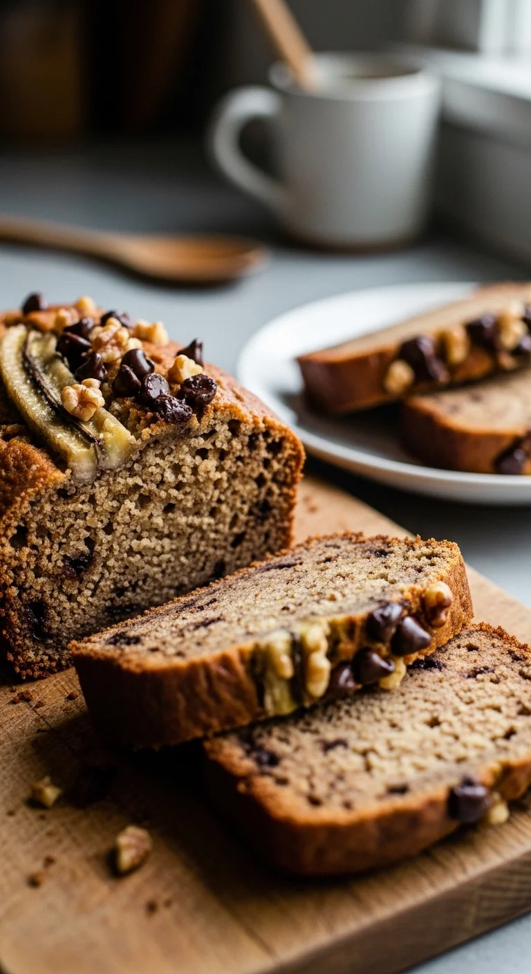 Step-by-step image showing the ingredients being mixed for almond flour banana bread.