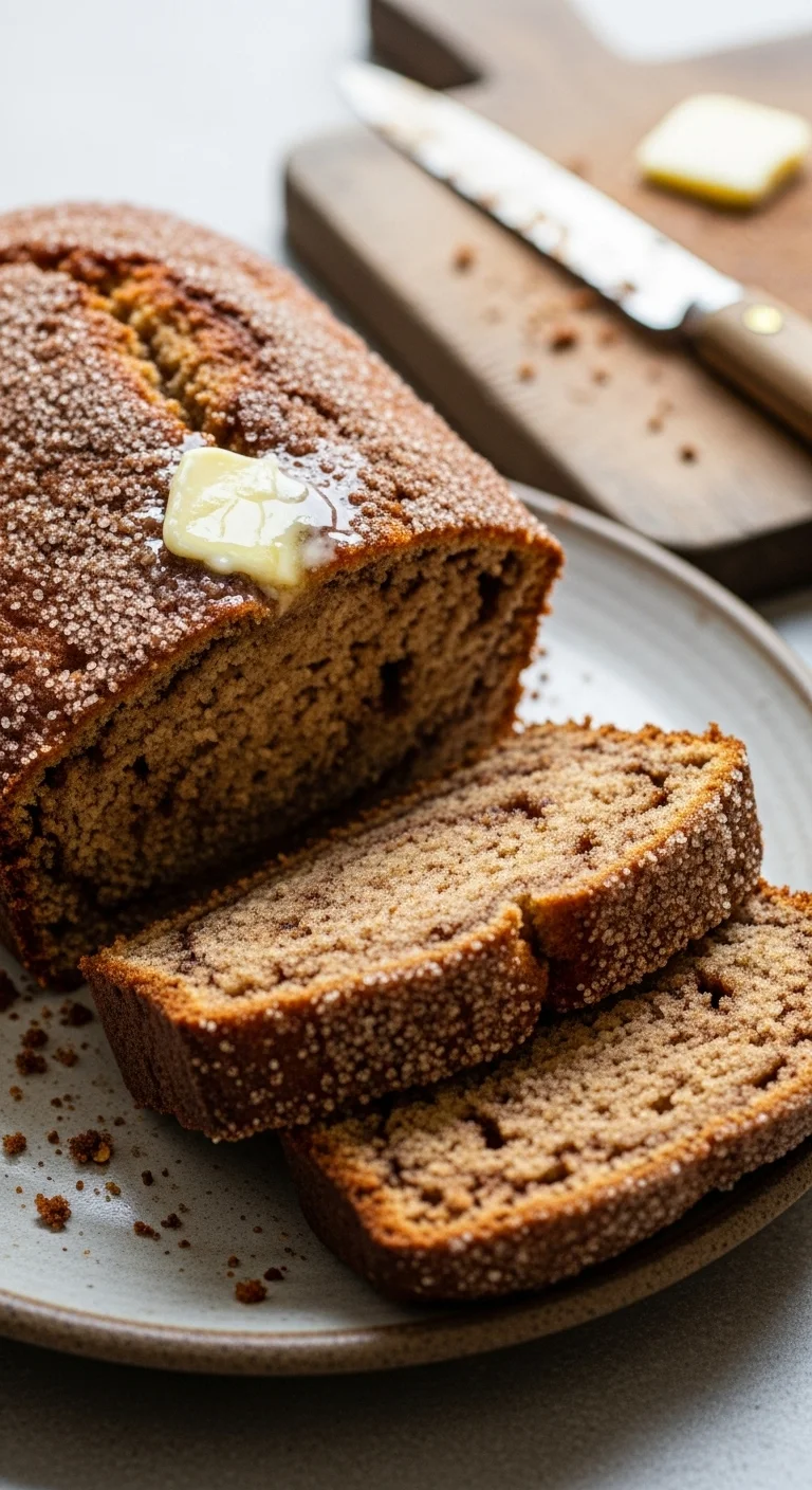 Apple Cider Cinnamon Bread with Cinnamon Sugar Crust - Perfect Fall Baking Recipe
