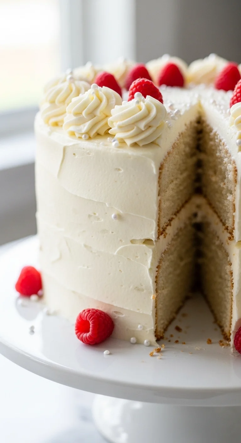 Fluffy and moist white cake recipe, perfect for celebrations. Get the easy white cake recipe now!