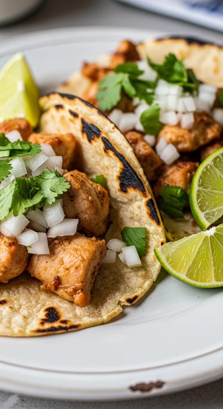 Step-by-step instructions for making flavorful chicken street tacos at home.