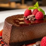 Close-up of a delicious, creamy chocolate flan with a golden-brown buttery crust. Learn how to make this easy chocolate flan recipe.