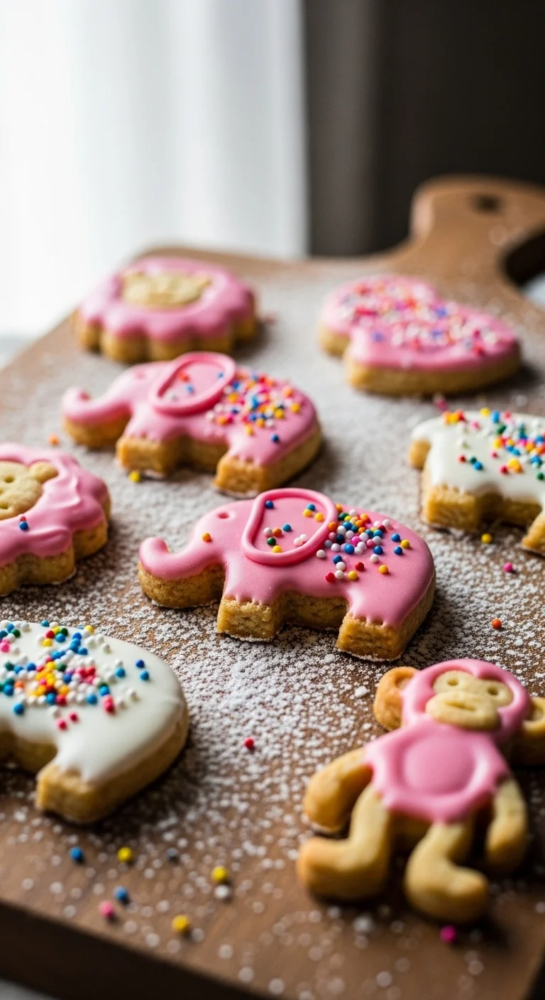 Step-by-step image of making animal crackers with almond flour, highlighting the dough and baking process.