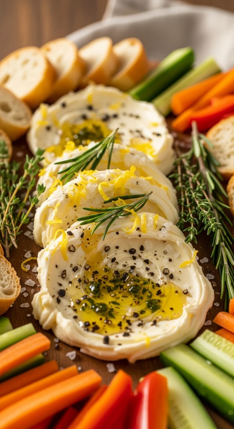 Step-by-step view of preparing a simple butter board recipe with fresh herbs, sea salt, and honey.