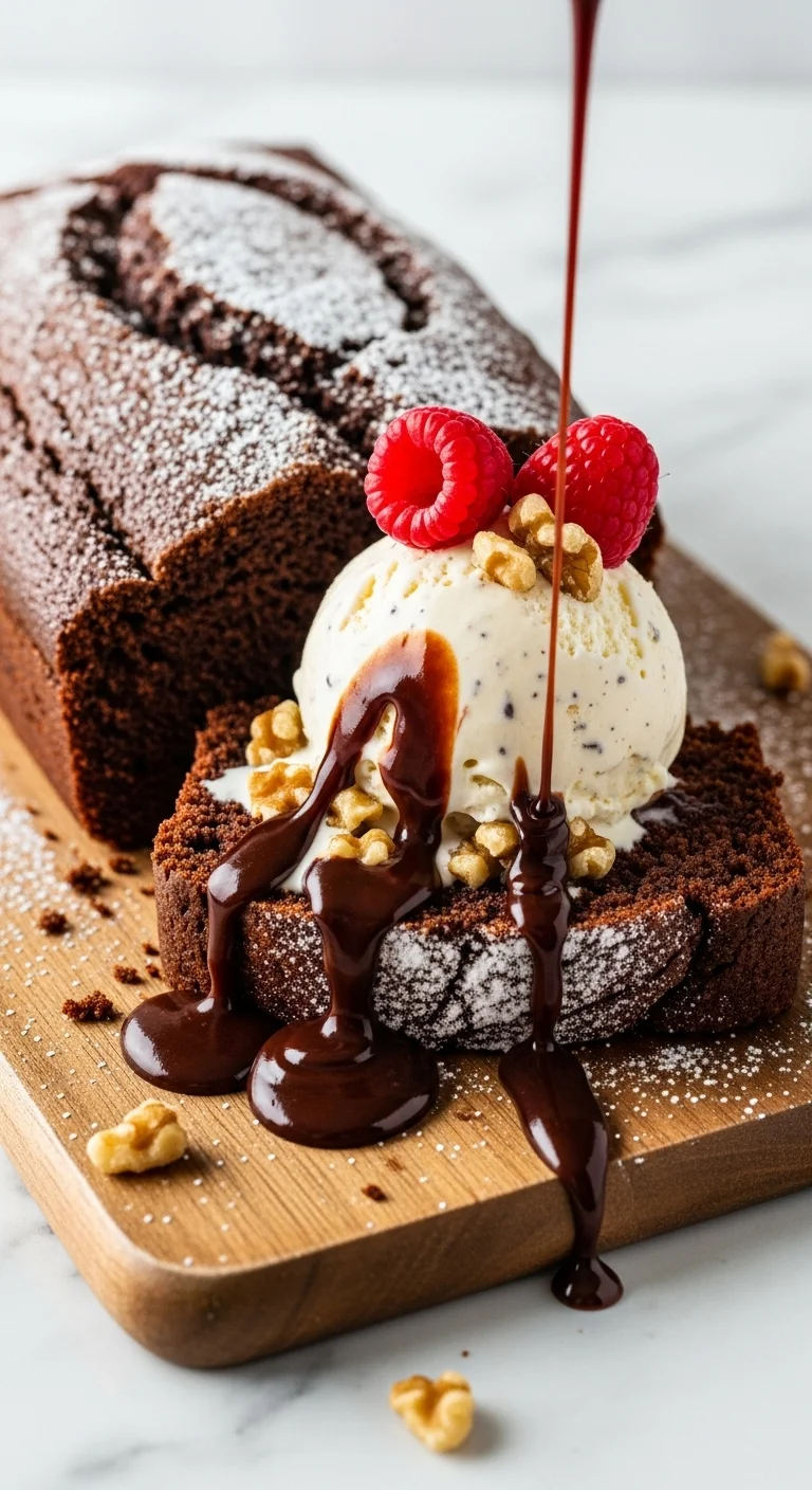 Delicious hot fudge brownie bread recipe, a decadent chocolate dessert.