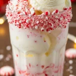 Delicious and creamy Peppermint Christmas Float recipe, perfect for holiday celebrations.