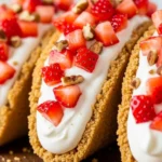 Delicious Strawberry Crunch Cheesecake Tacos - Easy No-Bake Dessert Recipe